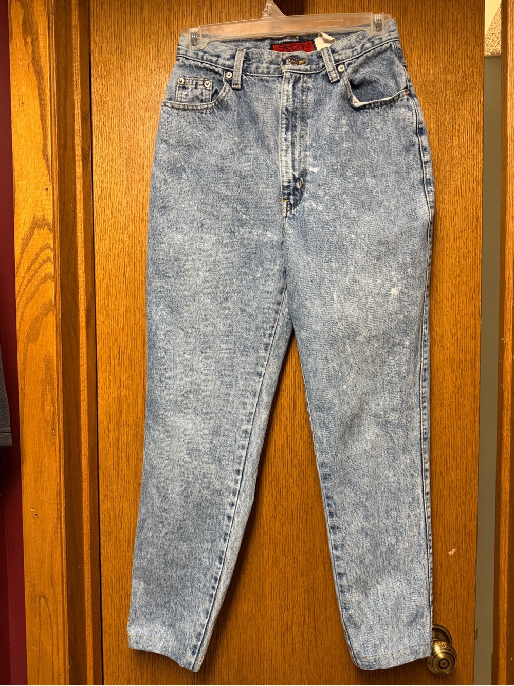 Vintage Women’s Sasson High-Waist Mom Jeans Acid Wash - Light Blue size 8